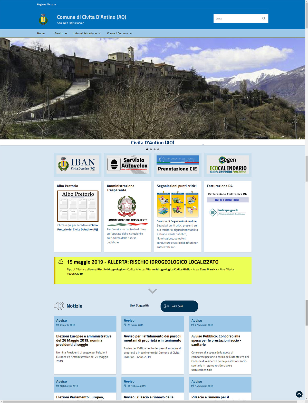 Civita D'Antino (AQ) -  sito istituzionale