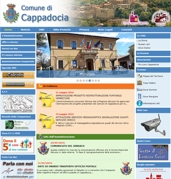 Portale istituzionale del Comune di Cappadocia (AQ)