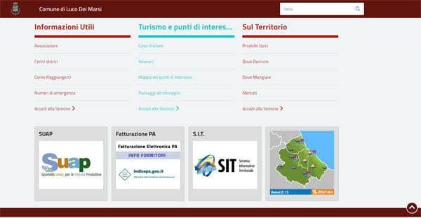 E' online il nuovo sito del comune di Luco Dei Marsi (AQ)