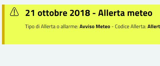 Rilasciato nuovo modulo web "ALLERTE METEO"