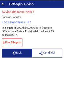 Il Comune Informa 2.0 - Notifica dettaglio